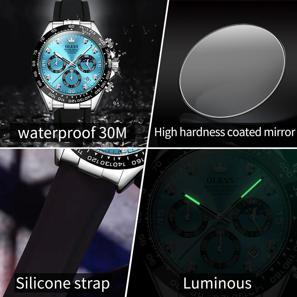 OLEVS 2875 Men Date Chronograph Sport Wristwatch