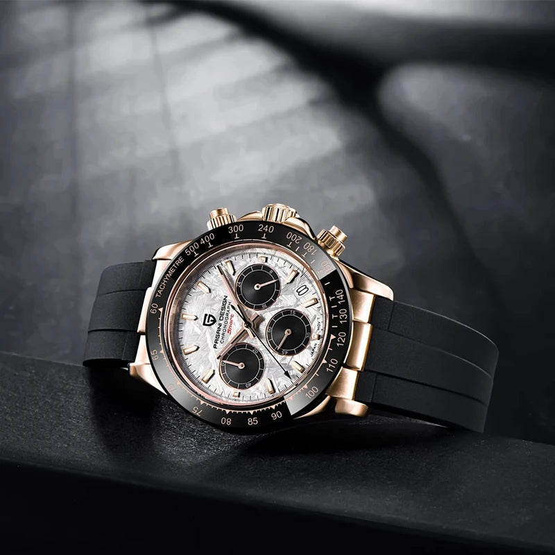 PAGANI DESIGN 40mm New V2 Quartz Watches Sapphire Retro Chronograph