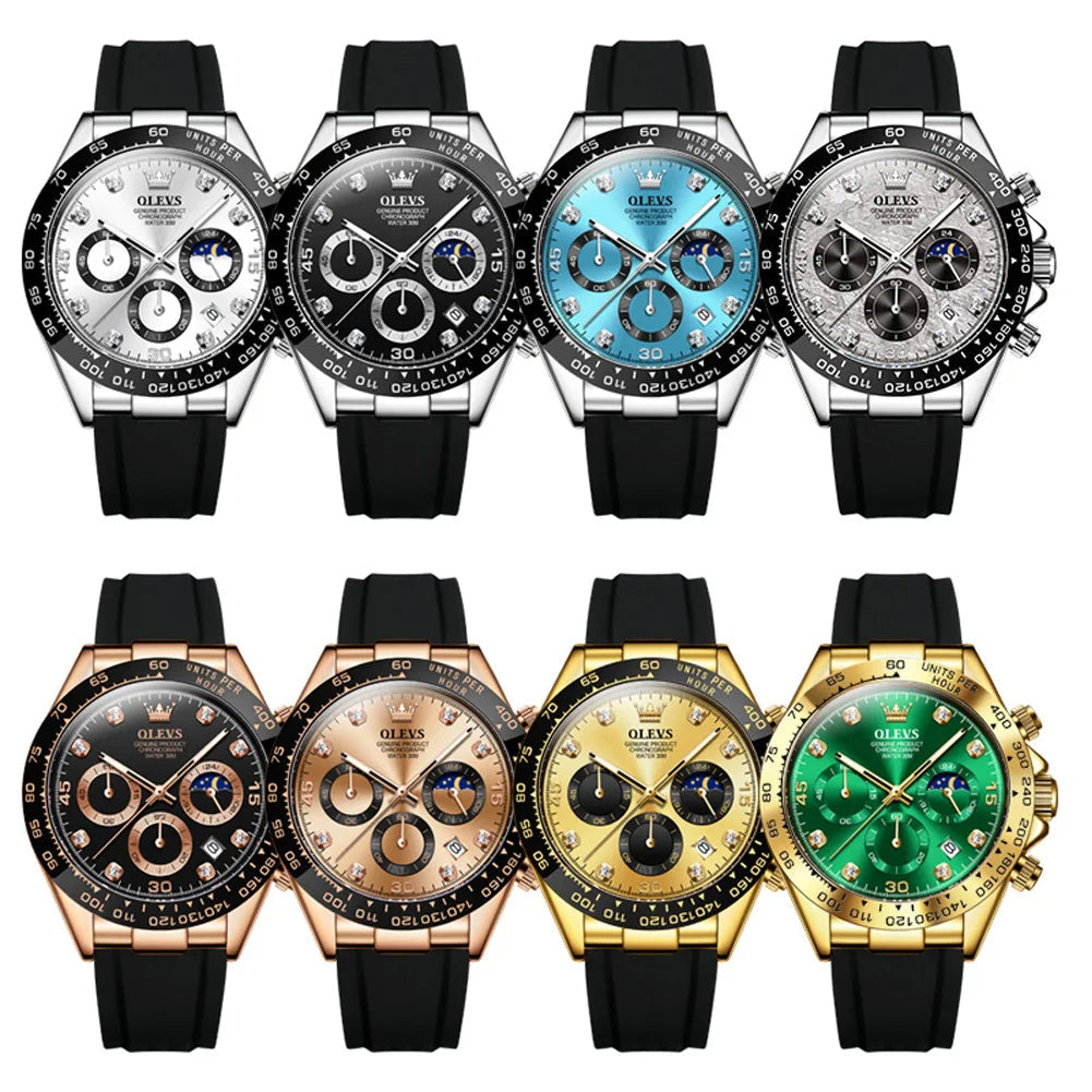 OLEVS 2875 Men Date Chronograph Sport Wristwatch